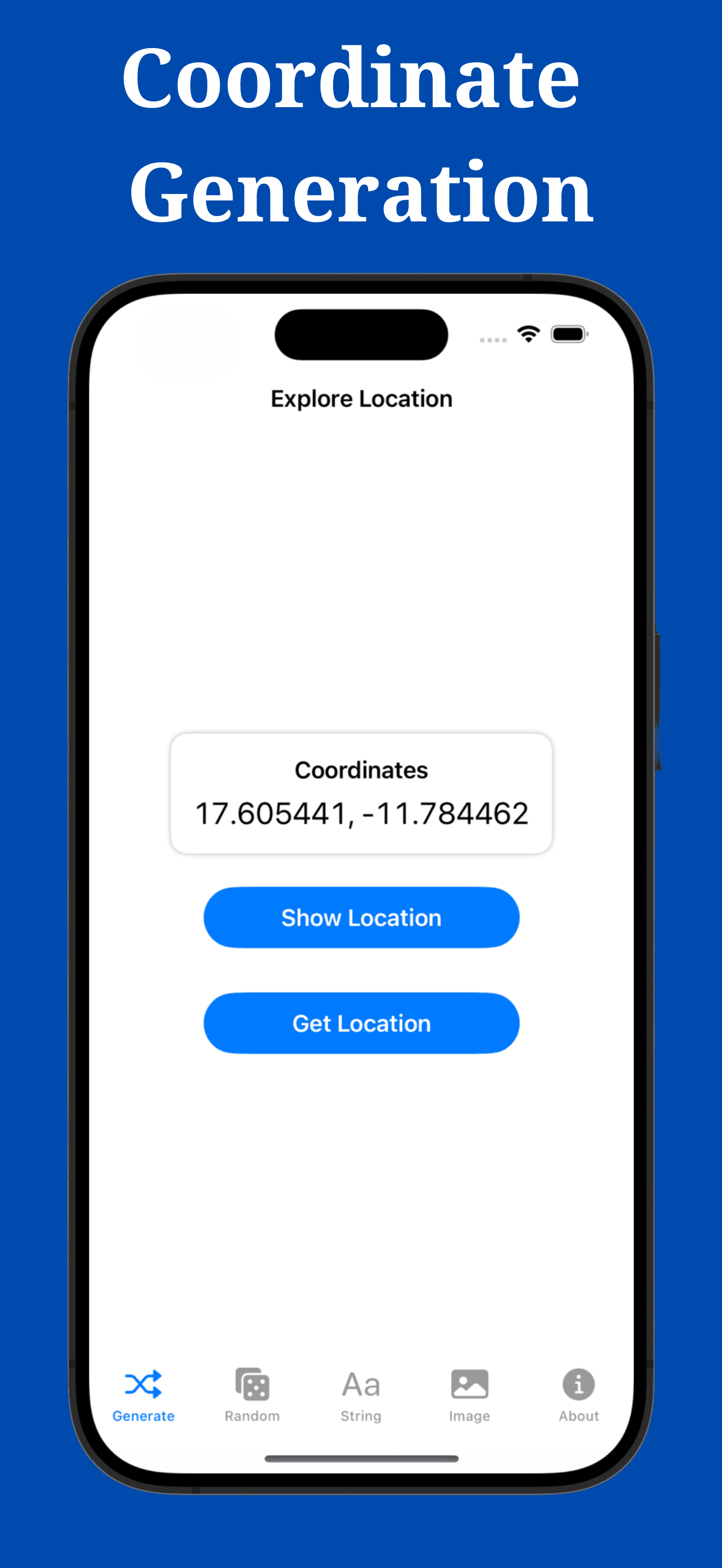 Random Coordinate Generator screenshot